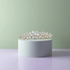 Diamond flower-shaped ring, fashionable, simple and versatile for women, pure silver plated with white gold ring Application Scenario